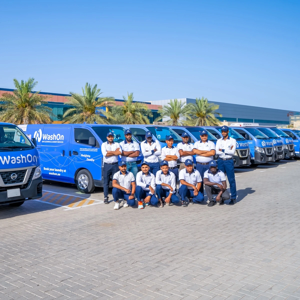 WashOn team and facility in Dubai